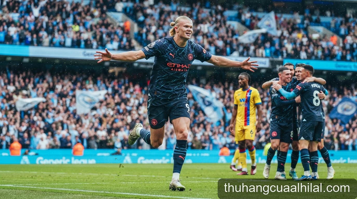 Ngoại hạng Anh 2026/27: Man City thị uy sức mạnh, Haaland lập cú đúp trước Crystal Palace